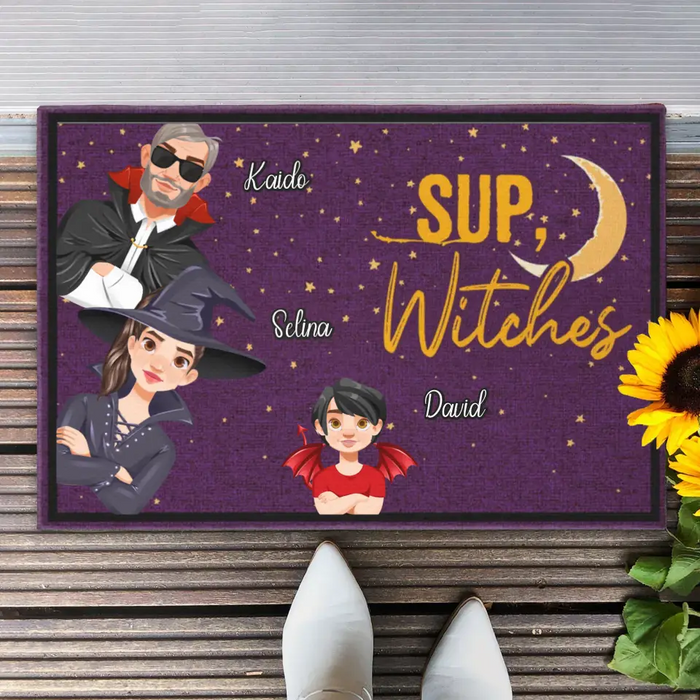 Sup, Witches - Personalized Doormat - Halloween Gift For Family