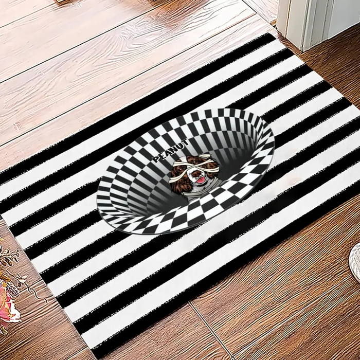Dog 3D Vision - Personalized Shaped Doormat - Halloween Gift For Dog Lovers