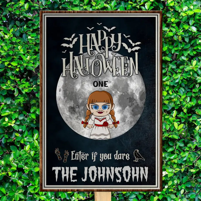 Happy Halloween - Personalized Metal Sign - Halloween Gift For Family