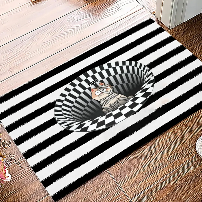 Cat 3D Vision - Personalized Doormat - Halloween Gift For Cat Lovers