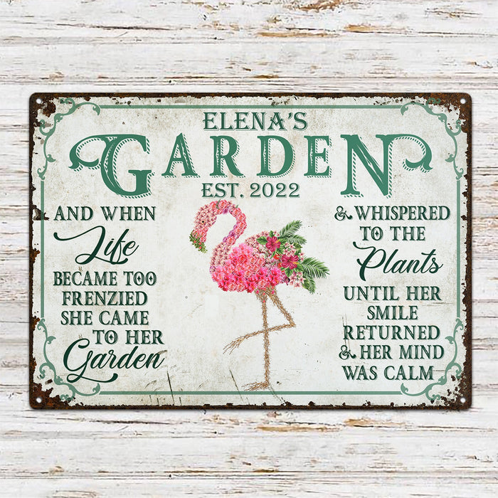 And Find My Soul Garden Floral Art - Birthday, Housewarming Gift For Her, Him, Gardener, Outdoor Decor - Personalized Custom Classic Metal Signs