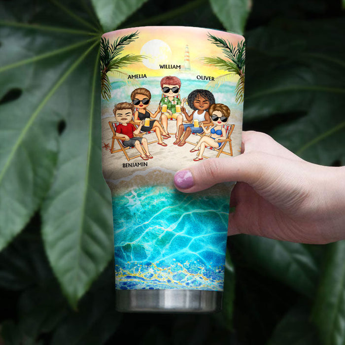I Love You To The Beach And Back Best Friends - Best BFF Gift - Personalized Custom 30 Oz Tumbler