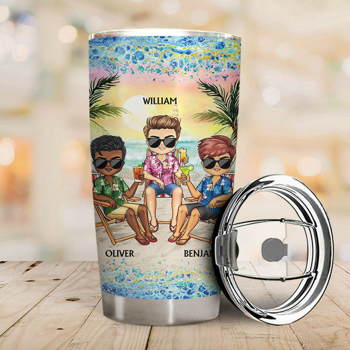 I Love You To The Beach And Back Best Friends - Bestie BFF Gift - Personalized Custom Tumbler