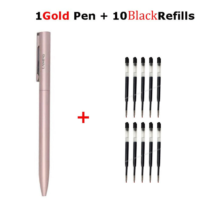 Xiaomi BEIFA Metal Gel Ink Pen Rotating 0.5MM Black Switzerland Refill Business Signing caneta School Office Stationery Supplies