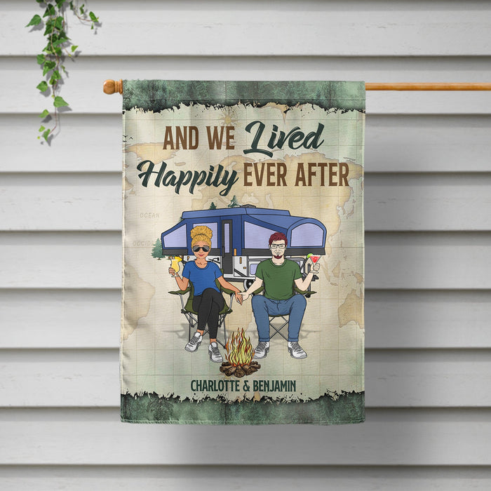 Making Memories One Campsite At A Time - Gift For Camping Lovers, Campsite, Camping Decor, Couple, Family - Personalized Custom Flag